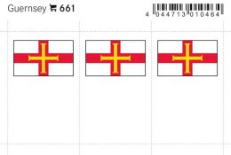 Lindner 661 Flag-stickers: Guernsey, 24 X 38 Mm - Pack Of 6 - Otros & Sin Clasificación