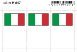 Lindner 647 Flag-stickers: Italy, 24 X 38 Mm - Pack Of 6 - Otros & Sin Clasificación