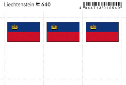 Lindner 640 Flag-stickers: Liechtenstein, 24 X 38 Mm - Pack Of 6 - Other & Unclassified