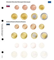 Lindner 1108-19 Illustrated Page For EURO Coin Sets : Slovakia/Estonia/Latvia - Materiaal
