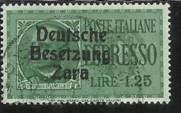 ZARA OCCUPAZIONE TEDESCA GERMAN OCCUPATION 1943 ESPRESSO SPECIAL DELIVERY L. 1,25 USATO USED OBLITERE´ - Deutsche Bes.: Zara