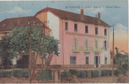 CPA Colorisée - St André Le Gaz (38) - Hôtel Gros - Saint-André-le-Gaz