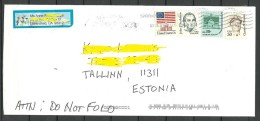 USA 2015 Cover To Estonia Flagge Persönlichkeiten - Covers & Documents