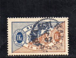 SUEDE 1874-96 O DENT 13 - Dienstmarken