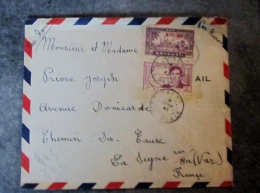 AOF : Affranchissement Composé Sénégal Mauritanie  1945  EXP A.N.F INDUSTRIES NAVALES DAKAR - Briefe U. Dokumente