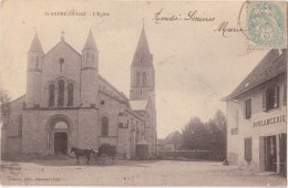 CPA - St André Le Gaz (38) - L'église Et La Boulangerie - 1905 - Saint-André-le-Gaz