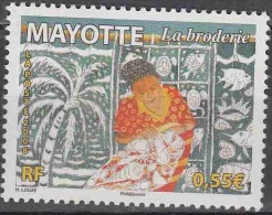 Mayotte 2008 Yvert 218 Neuf ** Cote (2017) 2.30 Euro Artisanat La Broderie - Nuevos