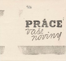 J2288 - Czechoslovakia (1945-79) Control Imprint Stamp Machine (R!): "Prace" (= Work) Your Newspaper - Prove E Ristampe