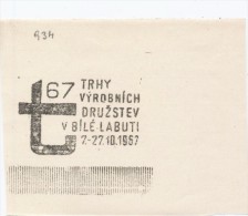 J2296 - Czechoslovakia (1945-79) Control Imprint Stamp Machine (R!): Markets Production Co-operatives In The White Swan - Proofs & Reprints