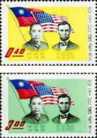 Taiwan 1959 Sun Yat-sen & Lincoln Stamps National Flag SYS Human Rights - Neufs