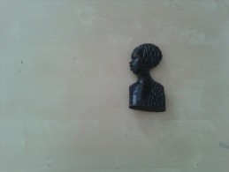 Prachtige Buste Van Zwarte Vrouw In Zwart Hout - Arte Africana