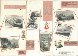 Carte Des Chemin De Fer  En  Francais Pour L'  Allemagne  Des Année 1960  Nombreuses Illustrations - Chemin De Fer