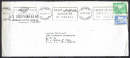 ATHENES Cachet  POSTE AERIENNE  Lettre Avec 2 Timbres    Le 30 XII 1960 Pour PARIS - Brieven En Documenten