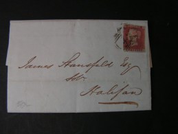 == GB Cv., 1847 Leeds In Blau Nach Halifax - Storia Postale