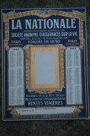 75 - PARIS - CARTON PUBLICITAIRE ASSURANCES SUR LA VIE - LA NATIONALE -2 RUE PILLET WILL- 1928 - Publicidad