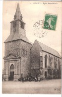 Liévin (Pas-de-Calais)-1912-Eglise Saint-Martin-animée-oblitération "Gare De Lens-Pas De Calais" - Lievin