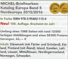 MICHEL Nord-Europa 2015/2016 Katalog Neu 66€ Band 5 Nordeuropa Stamp Danmark Eesti Soumi FL Latvia Litauen Norge Sverige - Sonstige & Ohne Zuordnung