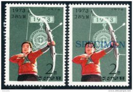 Korea 1974, SC #1196, Perf &amp; Specimen, Archery, Sports - Tiro Al Arco
