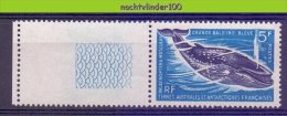 Nbu107 FAUNA WALVIS WHALE BALEINES SEA MAMMAL MARINE LIFE TAAF TERRES AUSTRALES ET ANTARCTIQUES FRANCAISES 1966 PF/MNH - Baleines