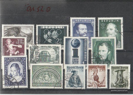 Austria 1952 Fine Used / Cancelled Complete Volume In Clean Conservation - Volledige Jaargang