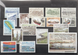 Denmark - Faroe Islands 1987 Unmounted Mint / Never Hinged Complete Volume In Clean Conservation - Full Years
