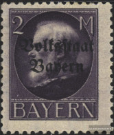 Bavaria 129I A Tested, Peace Print With Hinge 1919 King Ludwig With Print - Nuevos