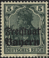 Bavaria 138 Unmounted Mint / Never Hinged 1919 Germania With Print - Nuovi