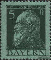 Bavaria 77II X, With Vertical Gummiriffelung Unmounted Mint / Never Hinged 1911 Prince Regent Luitpold - Mint