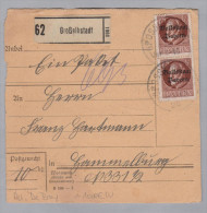 Heimat DE BAY GROSSEIBSTADT 1920-02-13 Auf Paketkarte - Storia Postale