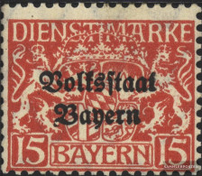 Bavaria D34Y A Unmounted Mint / Never Hinged 1919 State Emblem - Postfris