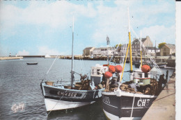 CPSM SAINT VAAST LA HOUGUE MANCHE LE PORT ET PREPARATIFS POUR LA PECHE - Saint Vaast La Hougue