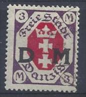 Germany (Danzig) 1921 Dienstmarken  (*) MH  Mi.14 - Officials
