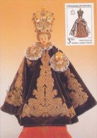 J2728 - Czechoslovakia (1991) Manufacturing Defect (RR!) - Cartes Maximum: Graceful Infant Jesus Of Prague - Plaatfouten En Curiosa