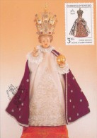 J2736 - Czechoslovakia (1991) Manufacturing Defect (RR!) - Cartes Maximum: Graceful Infant Jesus Of Prague - Abarten Und Kuriositäten