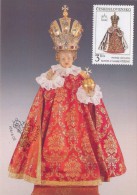 J2744 - Czechoslovakia (1991) Manufacturing Defect (RR!) - Cartes Maximum: Graceful Infant Jesus Of Prague - Errors, Freaks & Oddities (EFO)