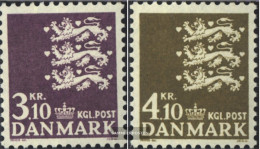 Denmark 499-500 (complete Issue) Unmounted Mint / Never Hinged 1970 Small Imperial Crest - Unused Stamps