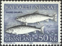 Denmark - Greenland 140 (complete Issue) Unmounted Mint / Never Hinged 1983 Seafood: Atlantic-salmon - Unused Stamps