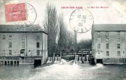 N°43205 -cpa Arcis Sur Aube -le Bief Des Moulins- - Molinos De Agua