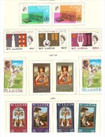 ST LUCIA  1966 -1970s MINT COLLECTION MOUNTED ON 8 SIDES OF ALBUM PAGES Cat £30+ - St.Lucia (...-1978)