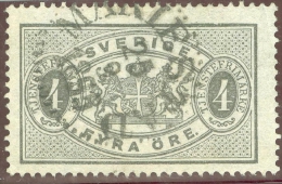 Schweden Dienst 1885-09-25 Mariestad Vollstempel Auf Mi#D2A Zähnung 14 - Servizio