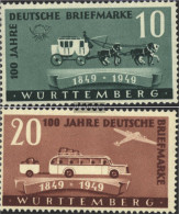 Franz. Zone-Württemberg 49-50 (complete Issue) Unmounted Mint / Never Hinged 1949 100 Years Stamps - Wurtemberg