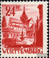 Franz. Zone-Württemberg 8III, Dent About E Of WÜRTTeMBeRG (Field 81) Unmounted Mint / Never Hinged 1947 Clear Brands - Wurtemberg