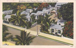 Florida Key West Birds Eye View Cactus Terrace Cottages And Motel 1957 - Key West & The Keys
