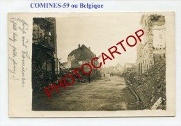 COMINES-KOMEN-Carte Photo Allemande-Guerre-14-18-1 WK-BELGIEN-FRANCE-59- - Komen-Waasten