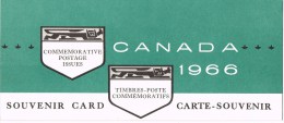 13347. Tarjeta Souvenir Card CANADA 1966. Cnmemorative Postes - Briefe U. Dokumente
