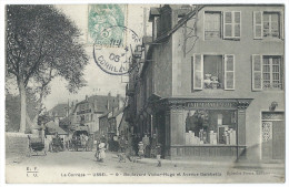 USSEL (Corrèze) Boulevard Victor Hugo Et Avenue Gambetta - Imprimerie - Hôtel Du Dauphin - Belle Animation - Ussel