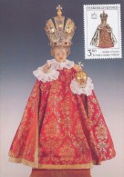 J2757 - Czechoslovakia (1991) Manufacturing Defect (R!) - Cartes Maximum: Graceful Infant Jesus Of Prague - Errors, Freaks & Oddities (EFO)