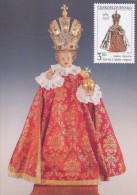 J2760 - Czechoslovakia (1991) Manufacturing Defect (R!) - Cartes Maximum: Graceful Infant Jesus Of Prague - Abarten Und Kuriositäten