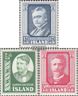 Iceland 293-295 (complete Issue) Unmounted Mint / Never Hinged 1954 Hannes Hafstein - Unused Stamps