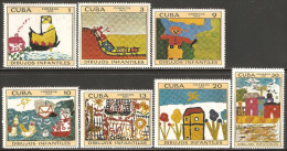 1971 Mi# 1707-1713 ** MNH - Children’s Drawings - Nuovi